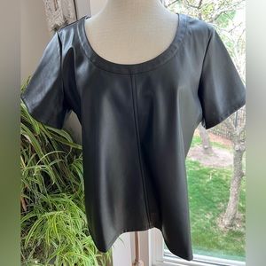 Ann Taylor Faux Leather Top